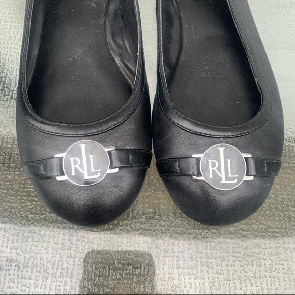 Ralph Lauren Solid Black Flats. Women’s 7. - Picture 2 of 6